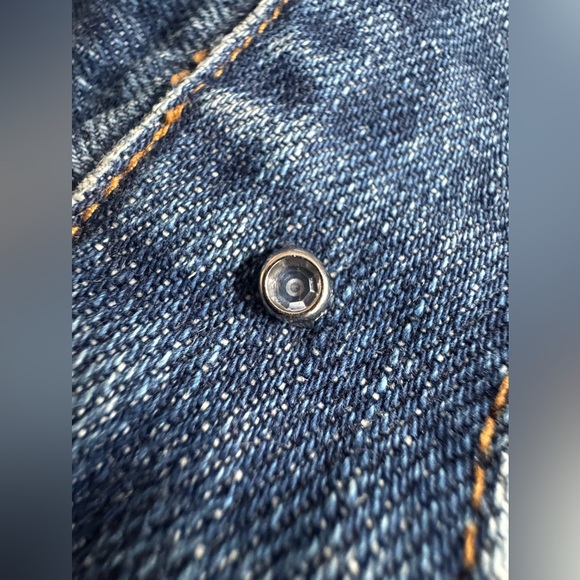 Old Navy Classic Blue Jean Jacket with pink jewels XL - Picture 5 of 7